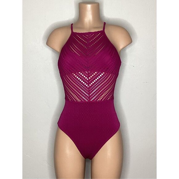 New. Robin Piccone Fuschia Swimsuit. Size 4. Retails $159 - Picture 3 of 10